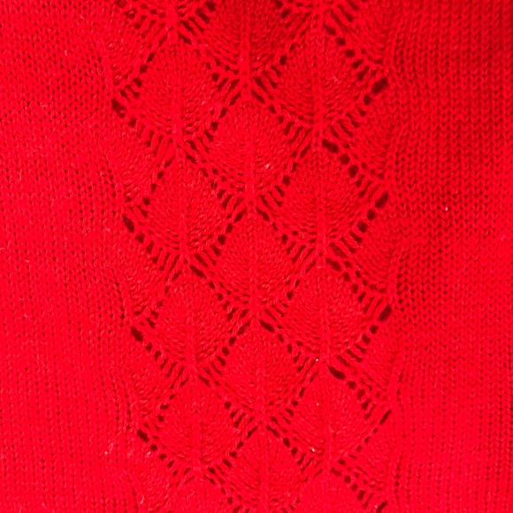 3/$25 Candie's Light Red Sweater Faux Buttons - Picture 5 of 6